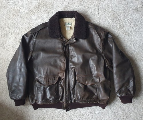 Bean leather jacket size - leather,