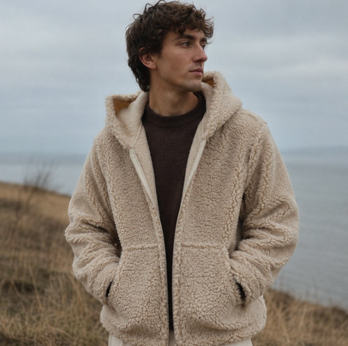 Merino men wool jacket - merino, with