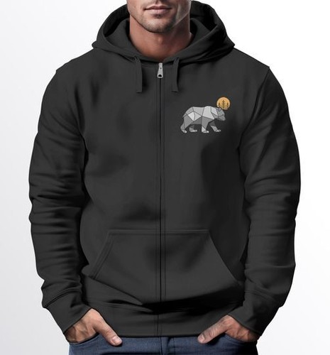 Mens hooded sweat jacket - sweat,