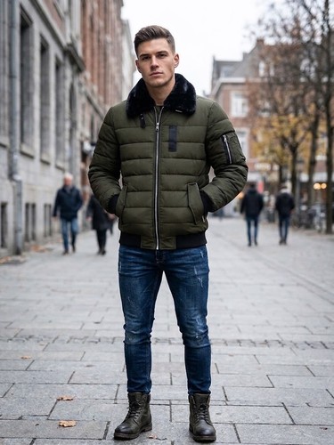 Winter fur jacket quilted - winter,